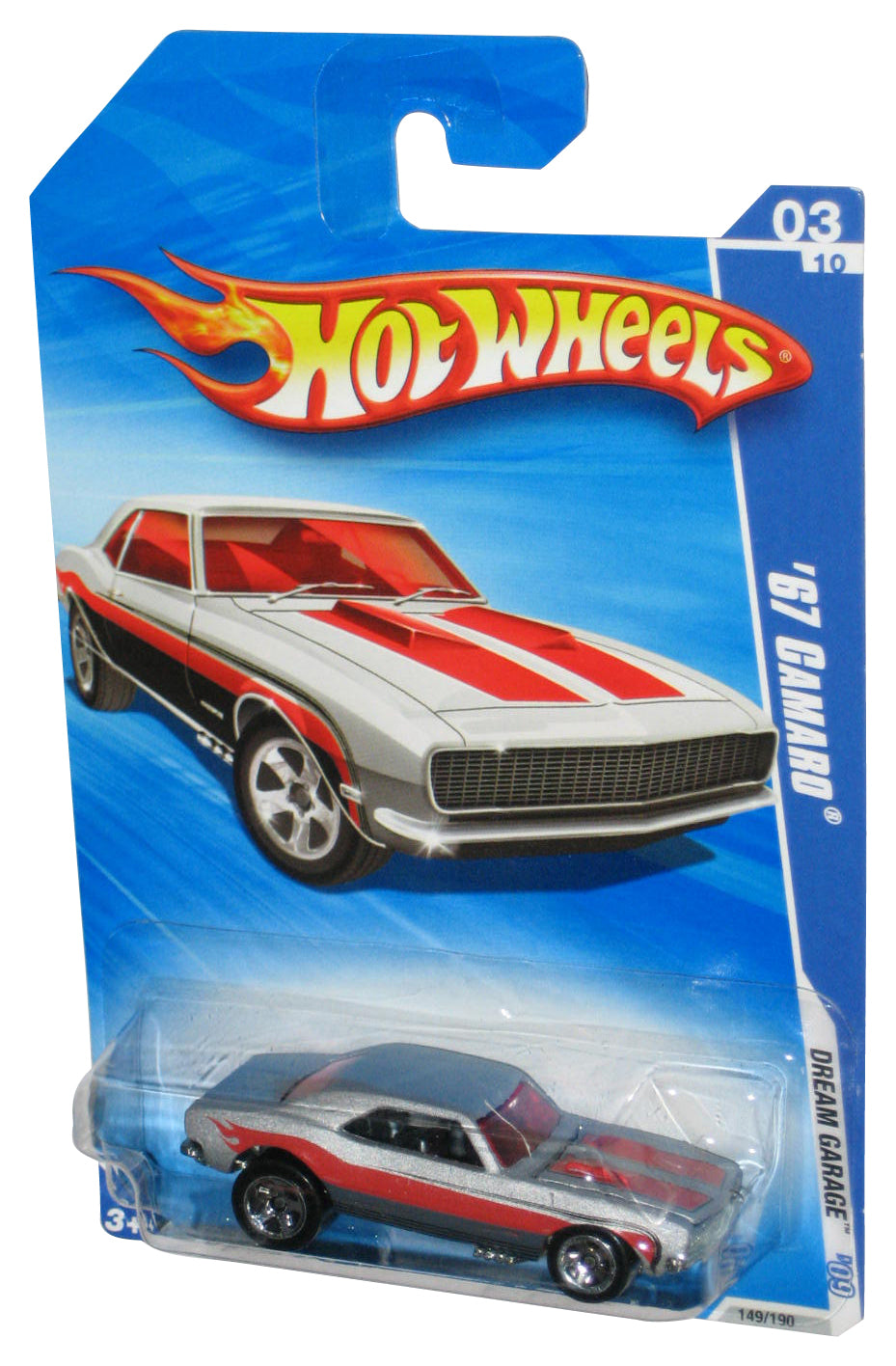 Hot Wheels Dream Garage '09 03/10 Silver '67 Camaro Toy Car 149/190