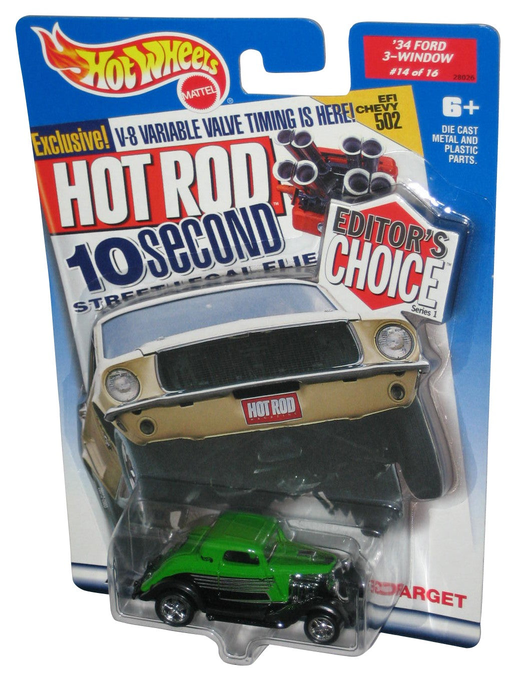 Hot Wheels Editor's Choice Series 1 (2000) Green '34 Ford 3-Window Toy Car #14/16