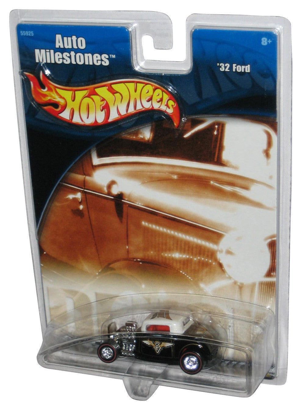 Hot Wheels Auto Milestones (2001) Black & White '32 Ford Toy Car