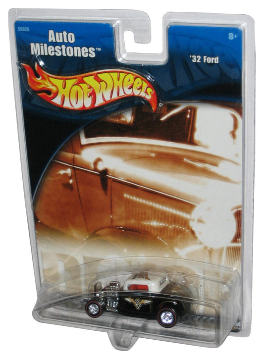 Hot Wheels Auto Milestones (2001) Black & White '32 Ford Toy Car