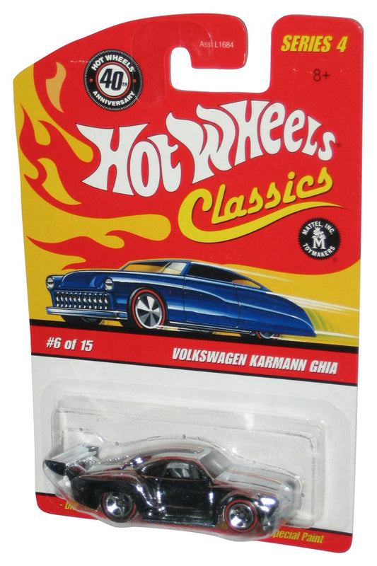 Hot Wheels Classics Series 4 (2007) Silver Chrome Volkswagen Karmann Ghia Car #6/15