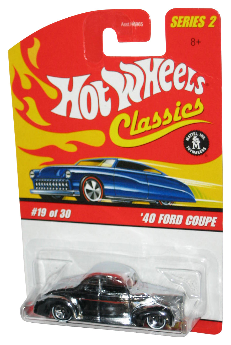 Hot Wheels Classics Series 2 (2005) Silver Chrome '40 Ford Coupe Toy Car #19/30