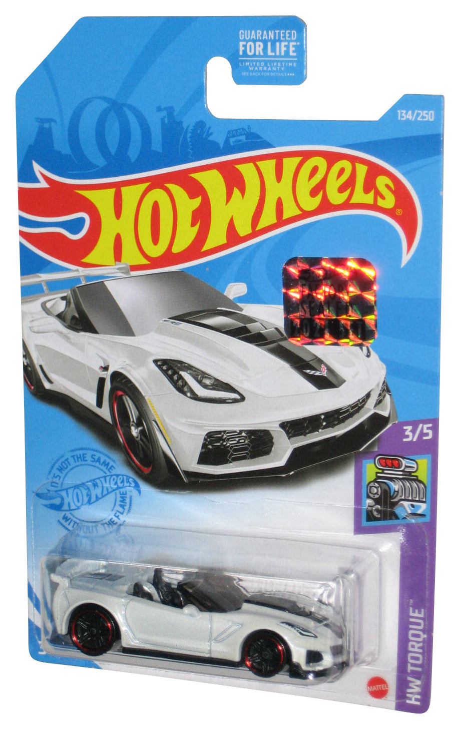 Hot Wheels HW Torque 3/5 (2020) White '19 Corvette ZR1 Convertible Car 134/250 - (Factory Sealed Sticker)
