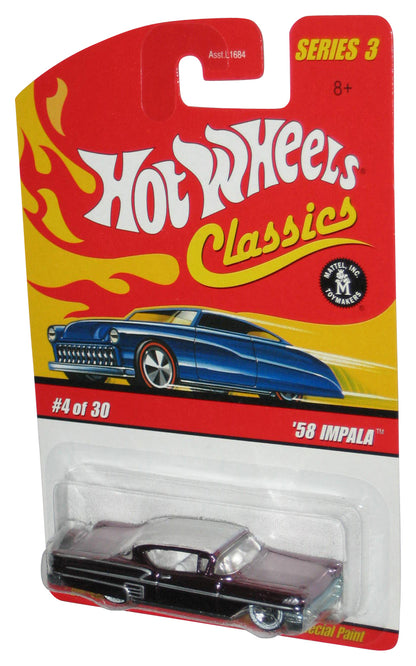 Hot Wheels Classics Series 3 (2006) Purple '58 Impala Toy Car #4/30