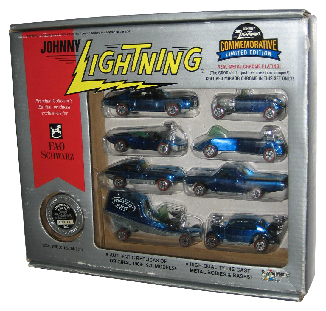 Johnny Lightning FAO Schwartz (1994) Commemorative 8-Pack Blue Car Box Set
