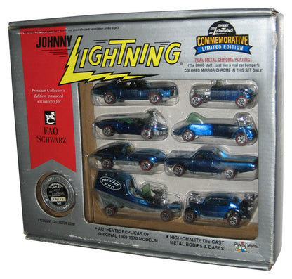 Johnny Lightning FAO Schwartz (1994) Commemorative 8-Pack Blue Car Box Set
