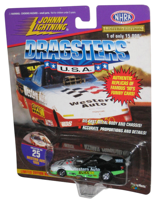 Johnny Lightning Dragsters (1997) Black & Green Western Auto 1995 Toy Car #25
