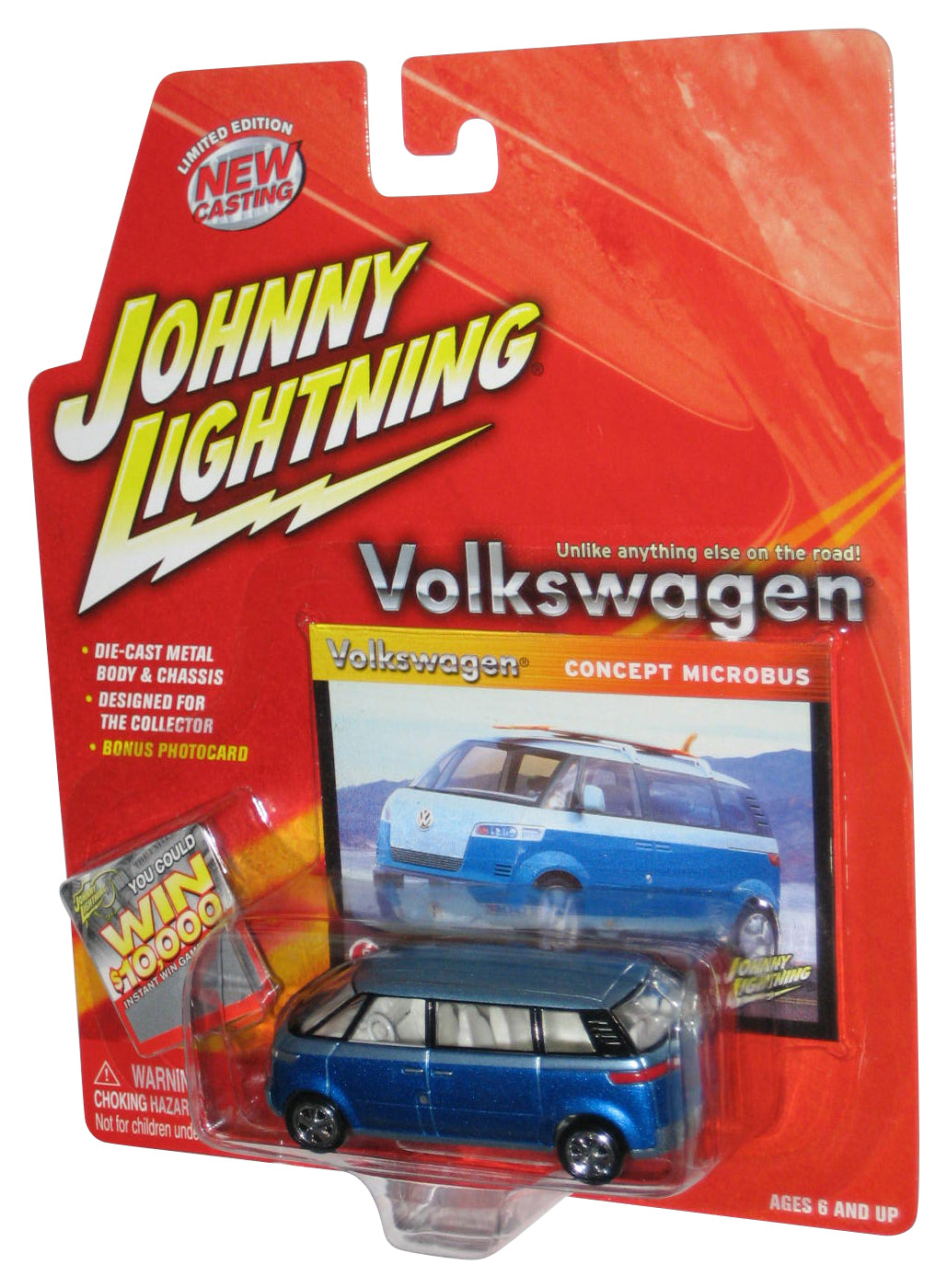 Johnny Lightning Volkswagen (2004) Blue Concept Microbus Toy