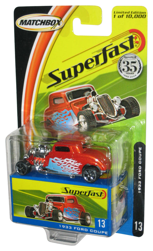 Matchbox Superfast (2004) Orange 1933 Ford Coupe Toy Car #13