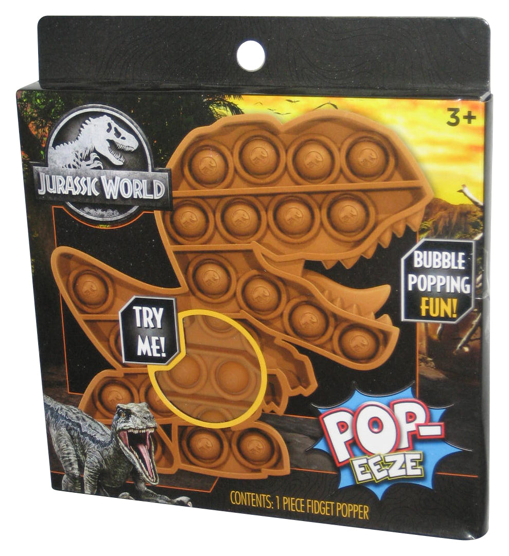 Jurassic World Dinosaur T-Rex (2021) Pop-Eeze Brown Fidget Popper Bubble Toy