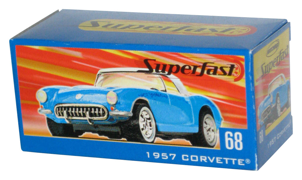 Matchbox Superfast (2004) Blue 1957 Corvette Power Grab Box Toy Car #68