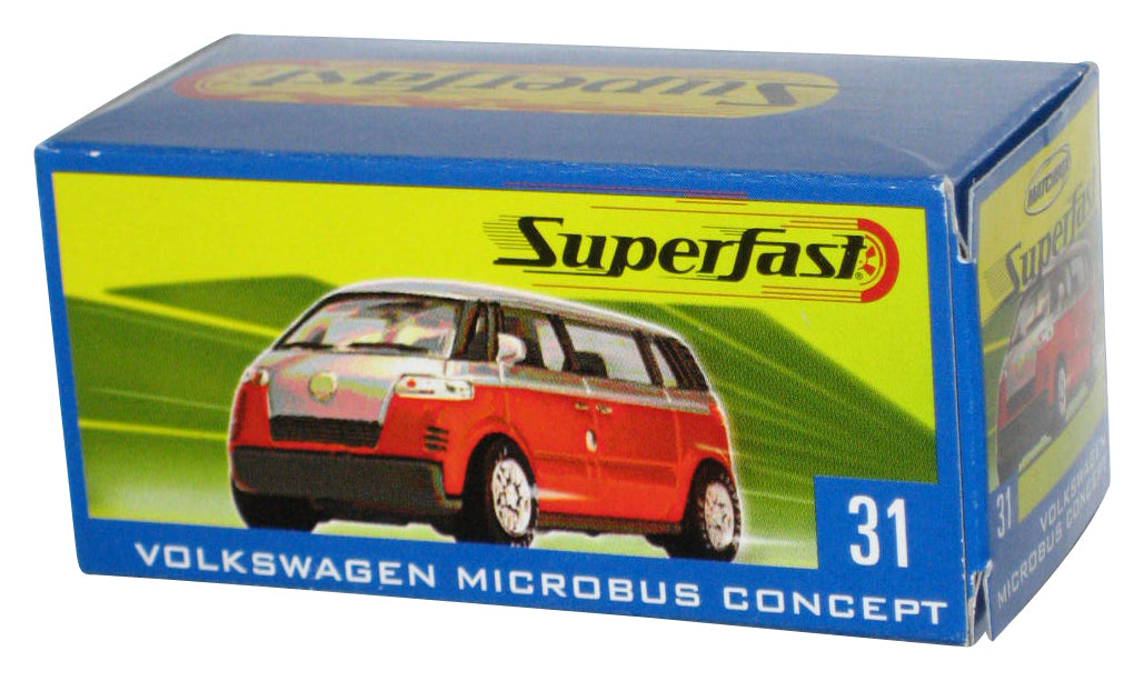 Matchbox Superfast (2004) Red Volkswagen Microbus Concept Power Grab Box Toy Car #31