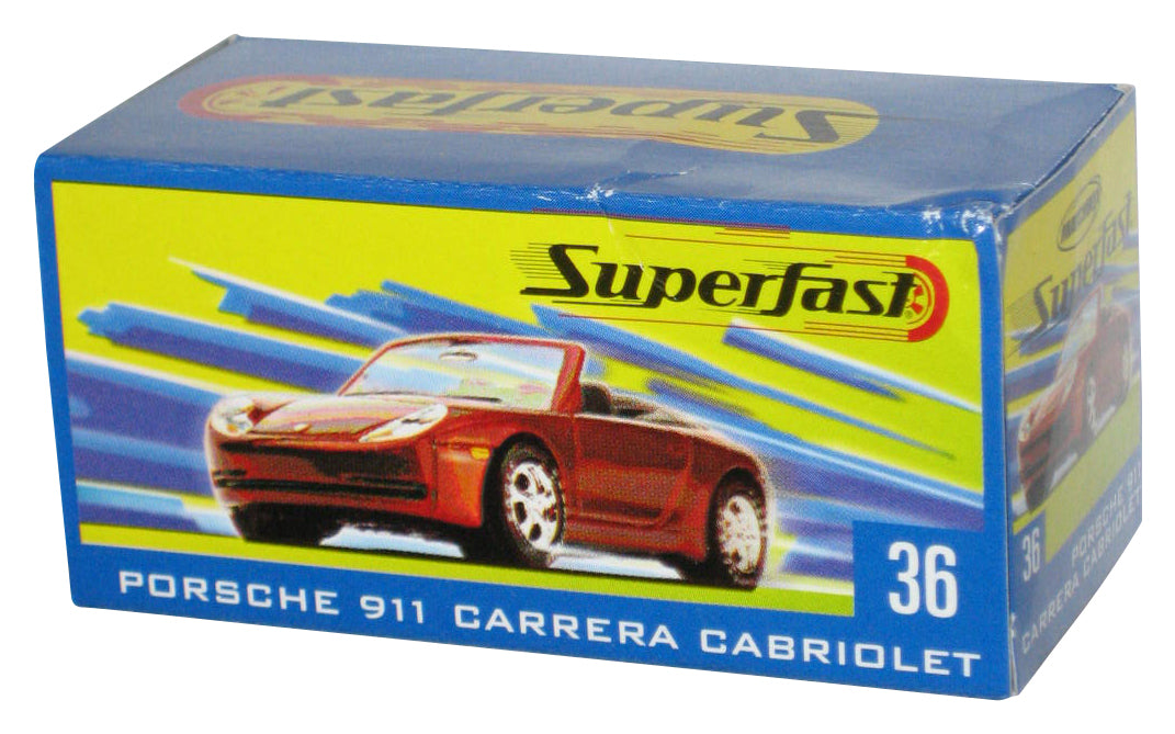 Matchbox Superfast (2004) Red Porsche 911 Carrera Cabriolet Power Grab Box Toy Car #36