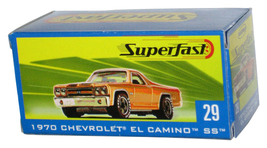 Matchbox Superfast (2004) Gold 1970 Chevrolet El Camino SS Power Grab Box Toy Car #29