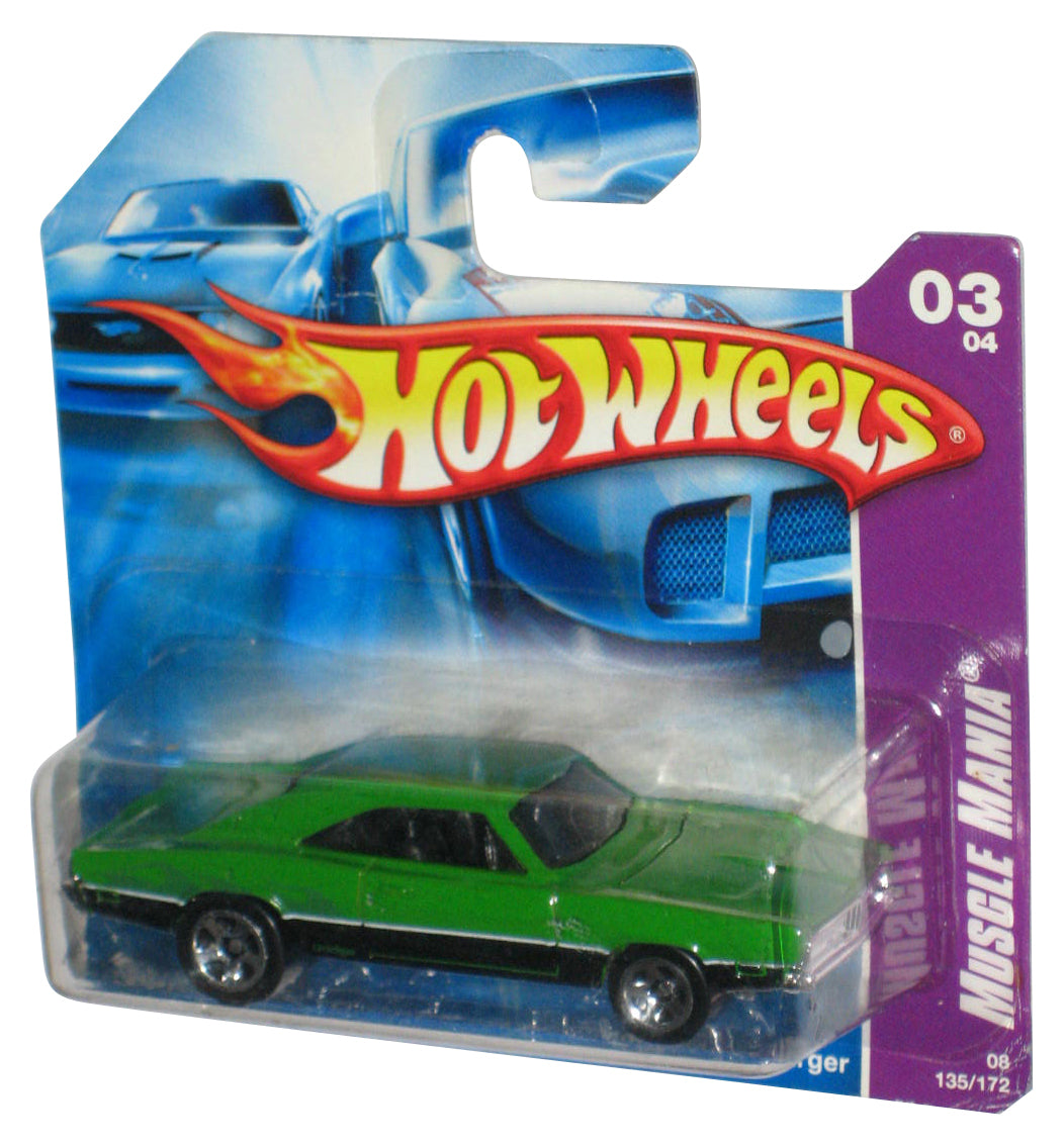 Hot Wheels Muscle Mania 3/4 (2007) Green '69 Dodge Charger Toy Car 135/172 - (Short Card)