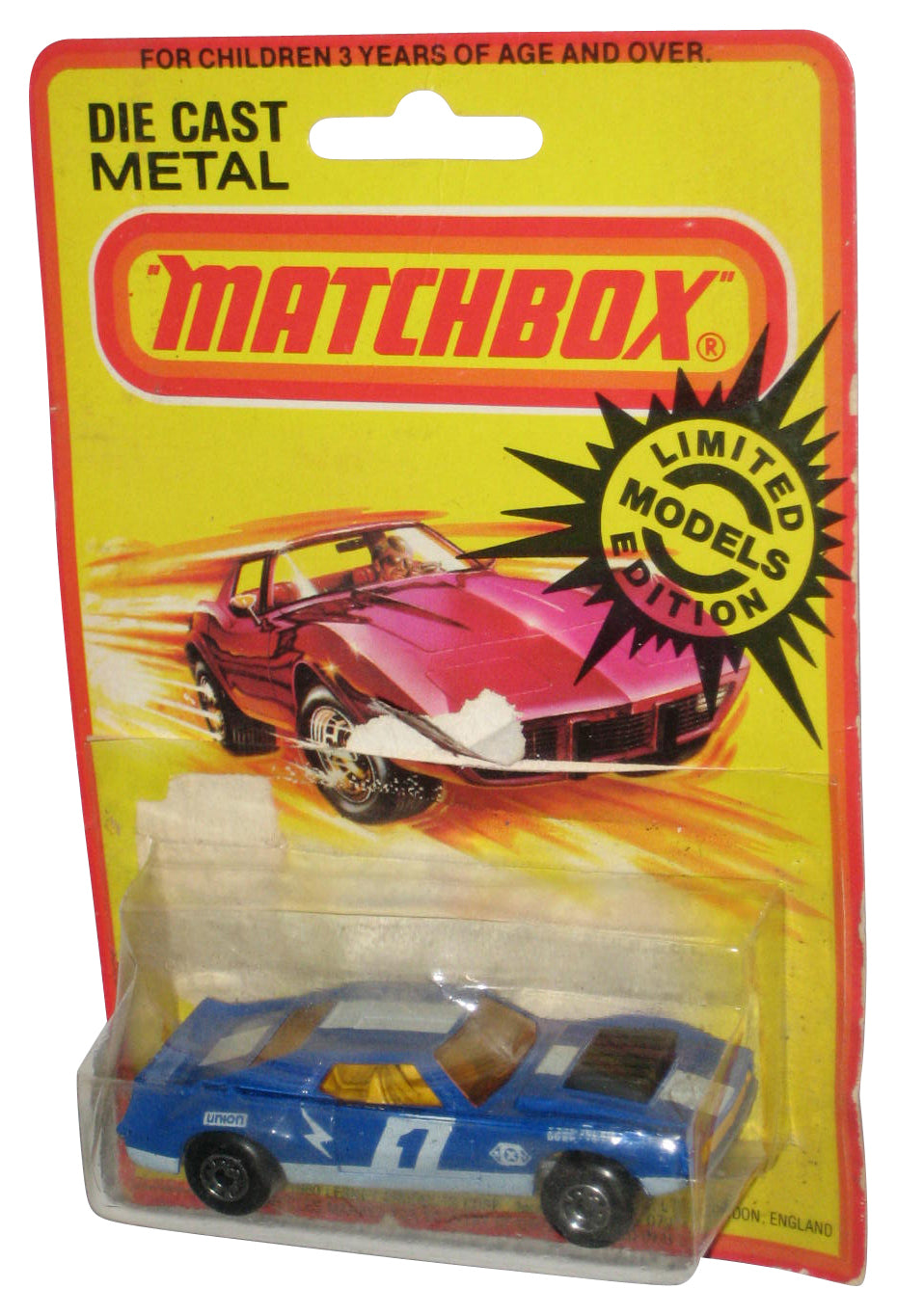Matchbox Cam Cracker (1990) Lesney Blue Toy Car - (Damaged Packaging)