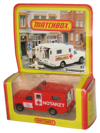 Matchbox Club Krankenwagen Red Ambulance Lesney Vintage Toy #41