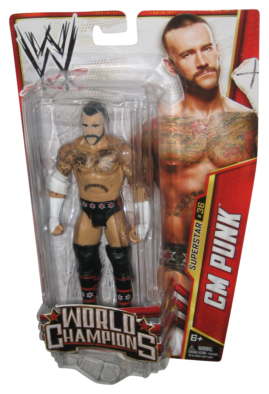 WWE World Champions CM Punk (2013) Mattel Superstar #36 Action Figure