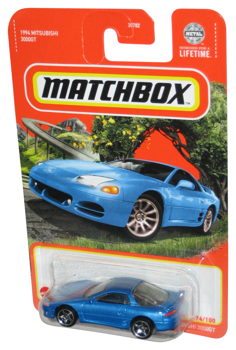 Matchbox Blue 1994 Mitsubishi 3000GT (2023) Mattel Toy Car 74/100