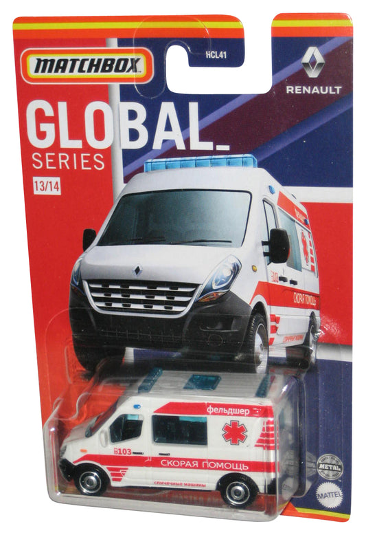 Matchbox Global Series (2021) White & Red Renault Master Ambulance Toy 13/14