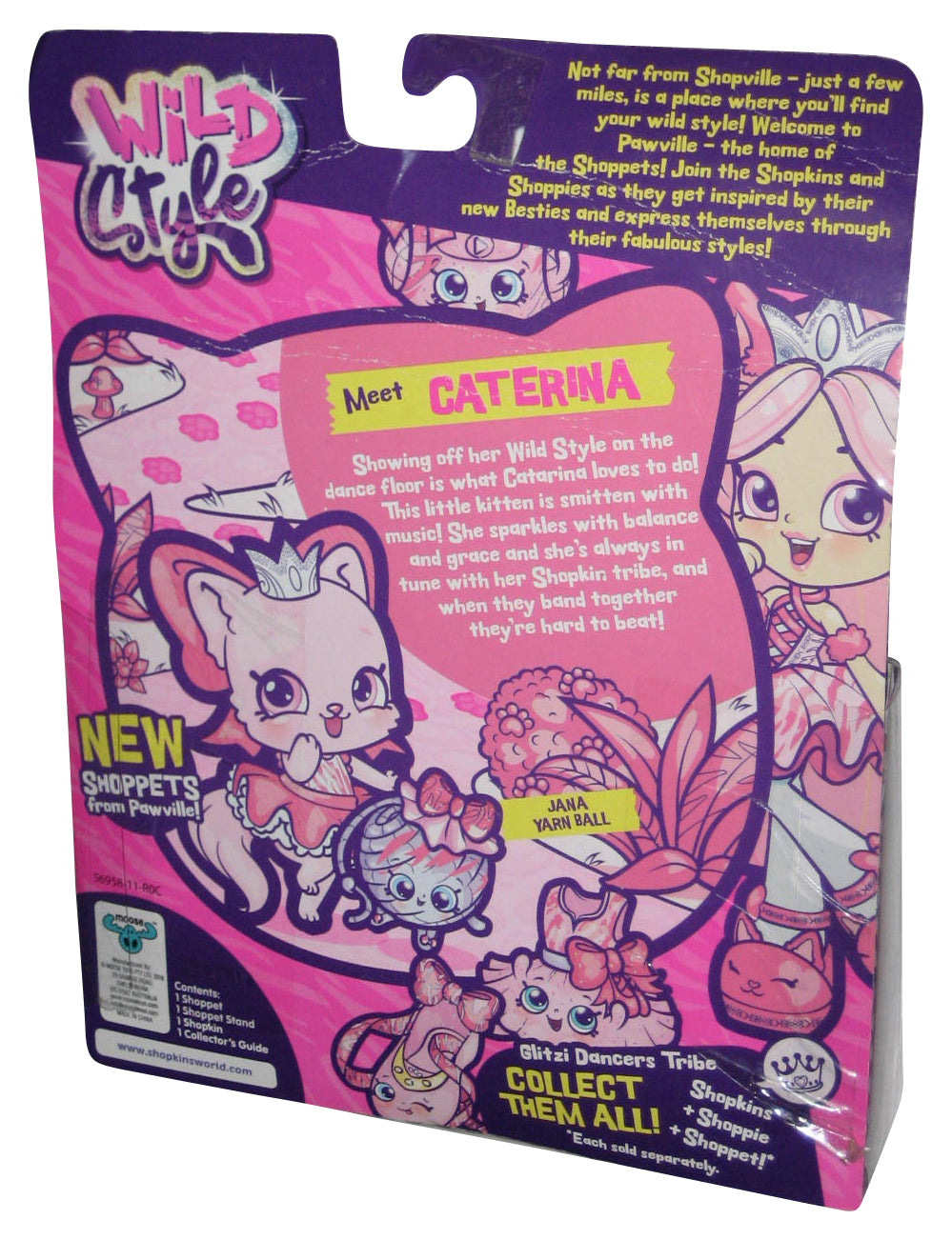 Shopkins Caterina Glitzy Dancers Tribe Wild Style Toy Figure w/ Exclusive Mini Fluffy Shoppet