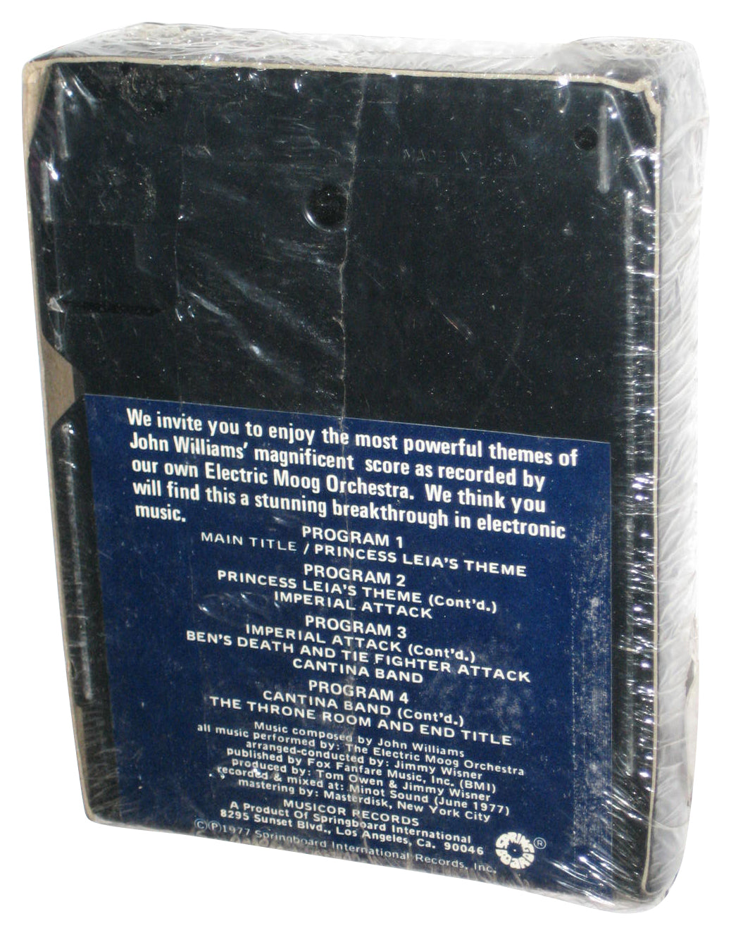 Music From Star Wars Musicor Records 8-Track Audio Stereo Tape