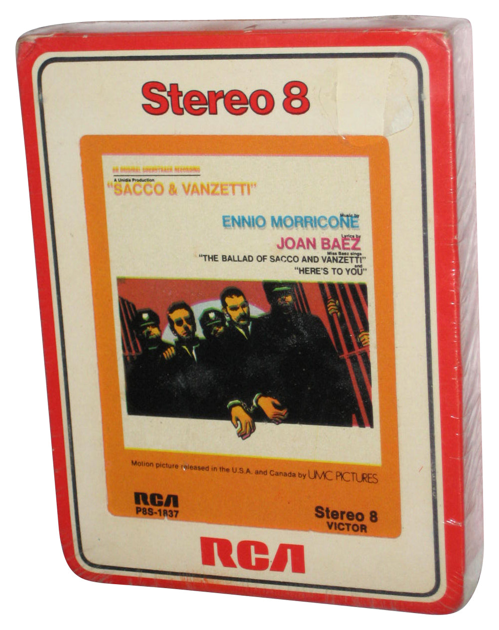 Sacco & Vanzetti Motion Picture Original Soundtrack 8-Track Audio Stereo Tape