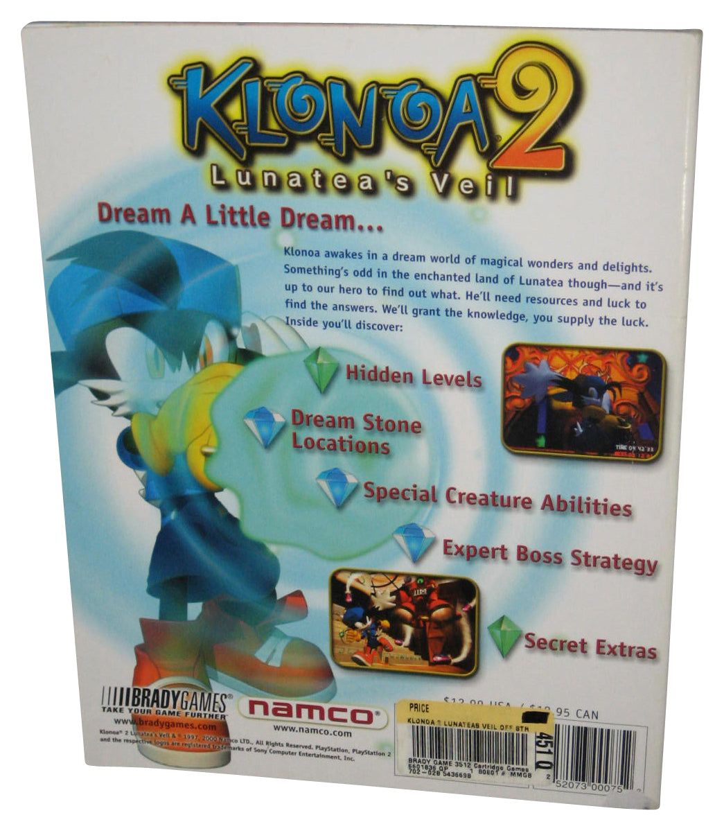 Klonoa 2 Lunatea's Veil Brady Games (2001) Official Strategy Guide Book