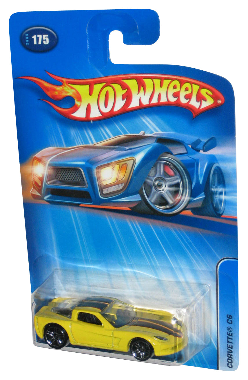 Hot Wheels Yellow Corvette (2005) Mattel C6 Toy Car #175