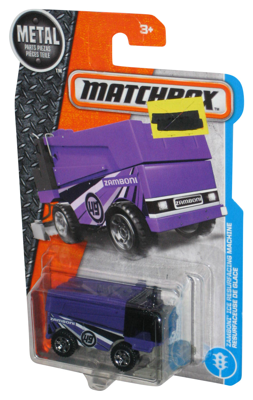 Matchbox Zamboni Ice Resurfacing Machine (2016) Mattel Purple Toy 13/125