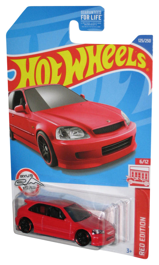 Hot Wheels Red Edition 6/12 (2021) '99 Honda Civic Type R EK9 Toy Car 125/250