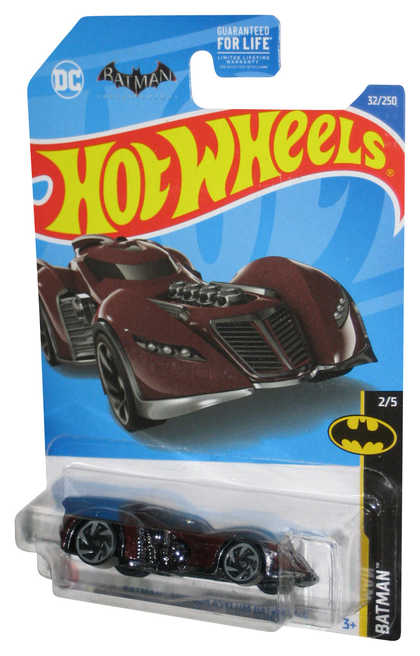 DC Batman Hot Wheels (2021) Arkham Asylum Maroon Red Batmobile 2/5 Toy Car 32/250