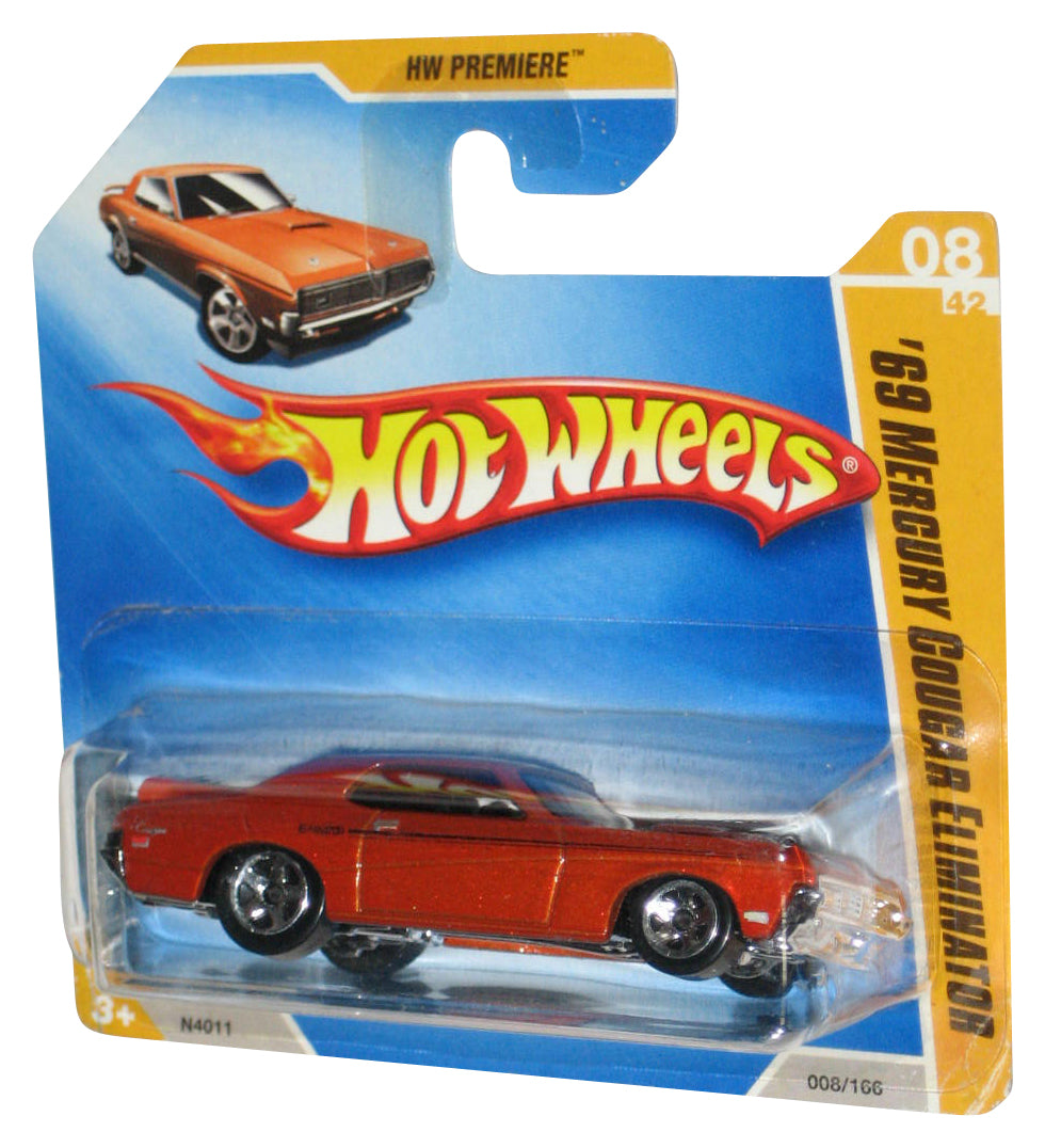Hot Wheels HW Premiere 08/42 (2008) Orange '69 Mercury Cougar Eliminator Toy Car 008/166 - (Short Card)