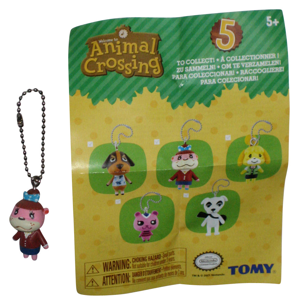 Animal Crossing (2021) Tomy Lottie Pink Mini Figure Keychain