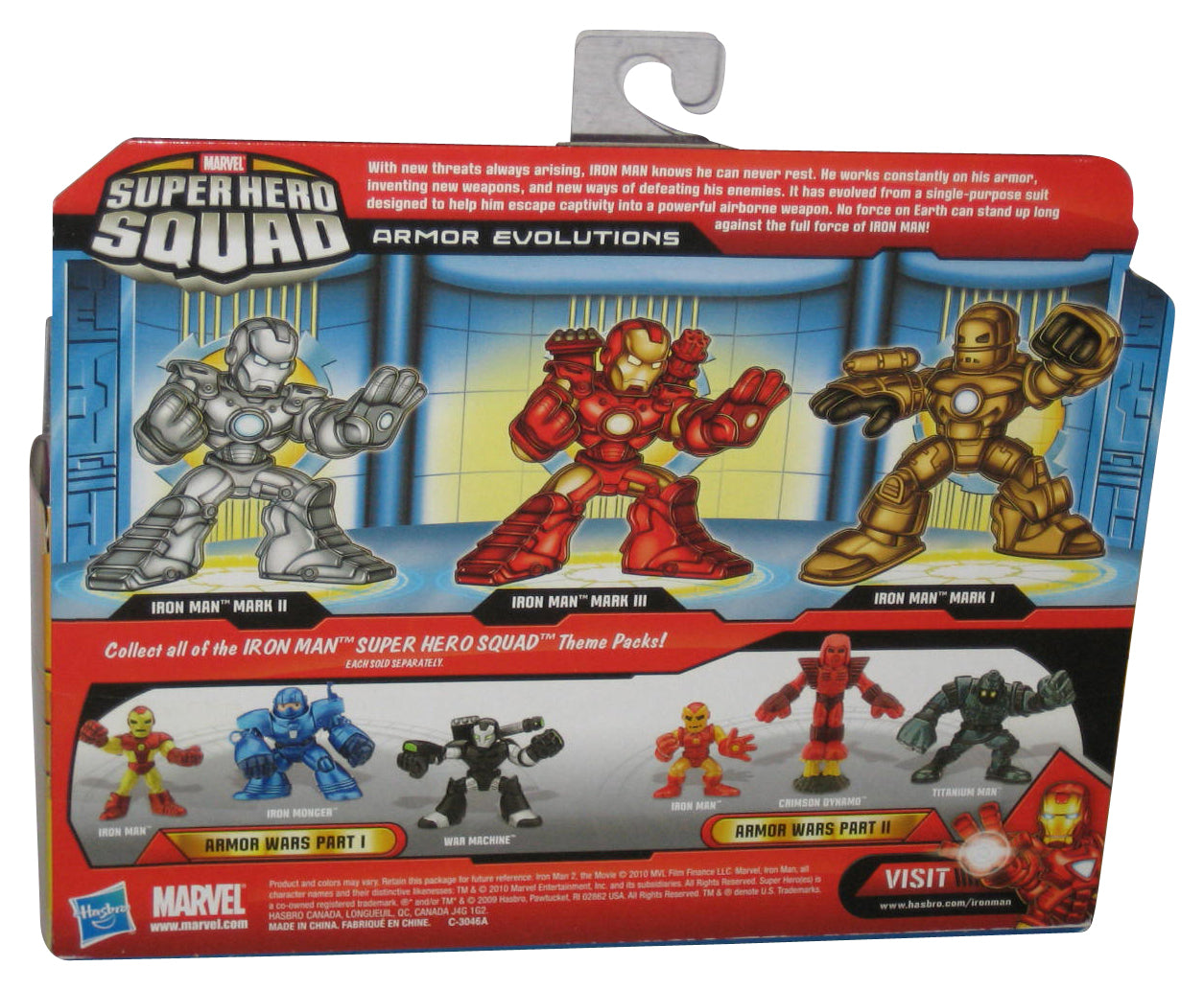 Marvel Super Hero Squad Iron Man 2 (2010) Armor Evolutions Mark I II & III Figure Set