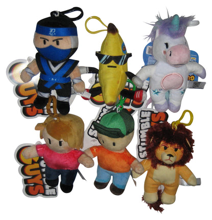 Stumble Guys PMI Kids World 5-Inch Clip-On Plush Keychain Complete Set