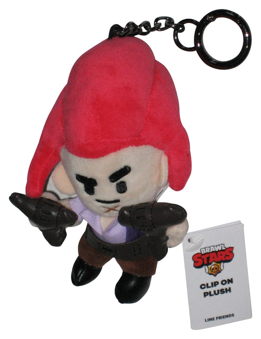 Brawl Stars Line Friends Bullsitoy 4-Inch Colt Clip-On Plush Keychain