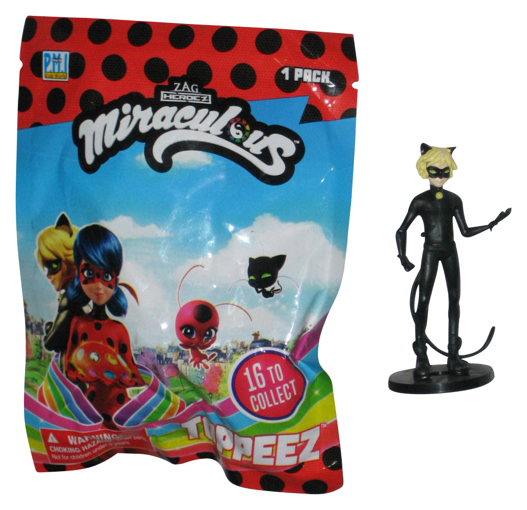 Miraculous Ladybug Cat Noir Arm Extended Toppeez (2021) PMI Kids World Black Mini Figure