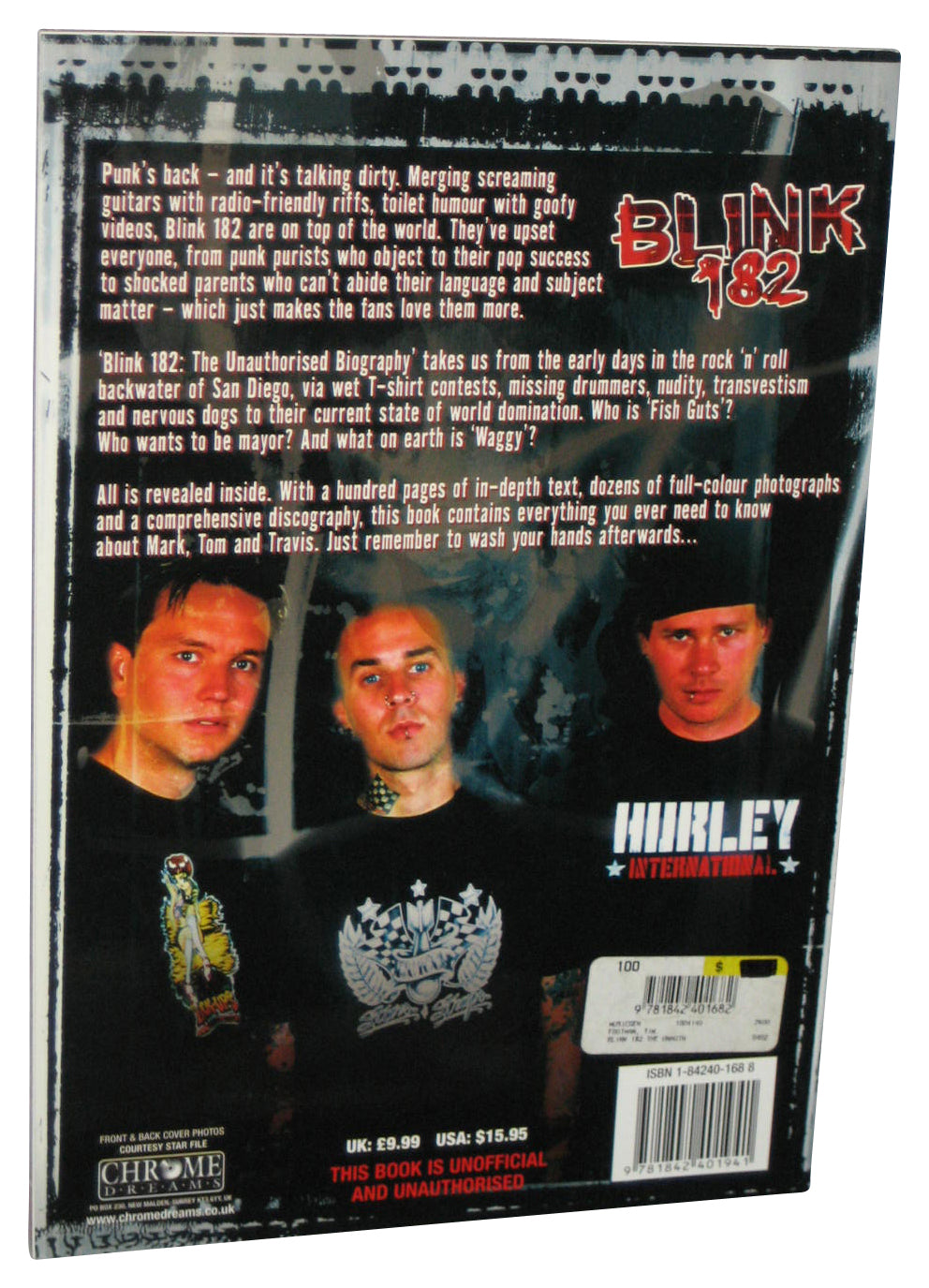 Blink 182 The Unauthorised Biography In Words And Pictures (2002) Paperback Book