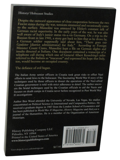 Defying Evil (2012) Paperback Book - (How The Italian Army Saved Croatian Jews During Holocaust)