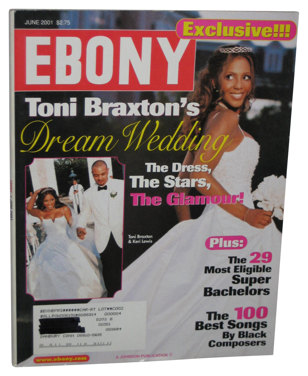 Ebony Magazine June 2001 Toni Braxton's Dream Wedding Magazine Book - (Exclusive Issue)