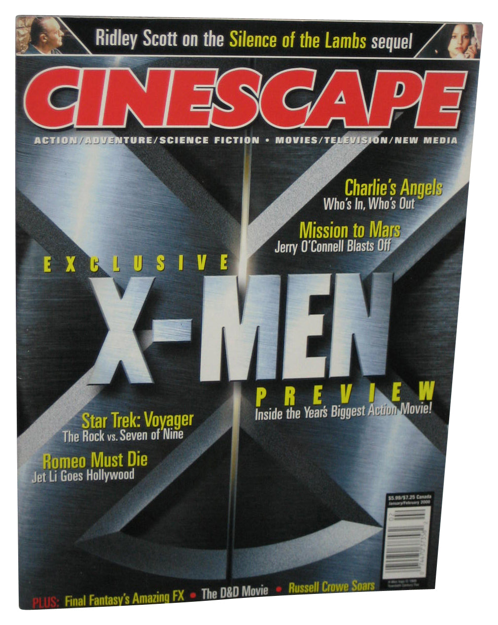 Cinescape January / February 2000 Magazine Book - (X-Men Movie Preview Cover)