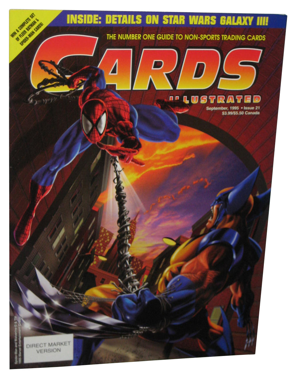 Cards Illustrated September 1995 Magazine Book Issue #21 - (Spider-Man & Wolverine Cover)