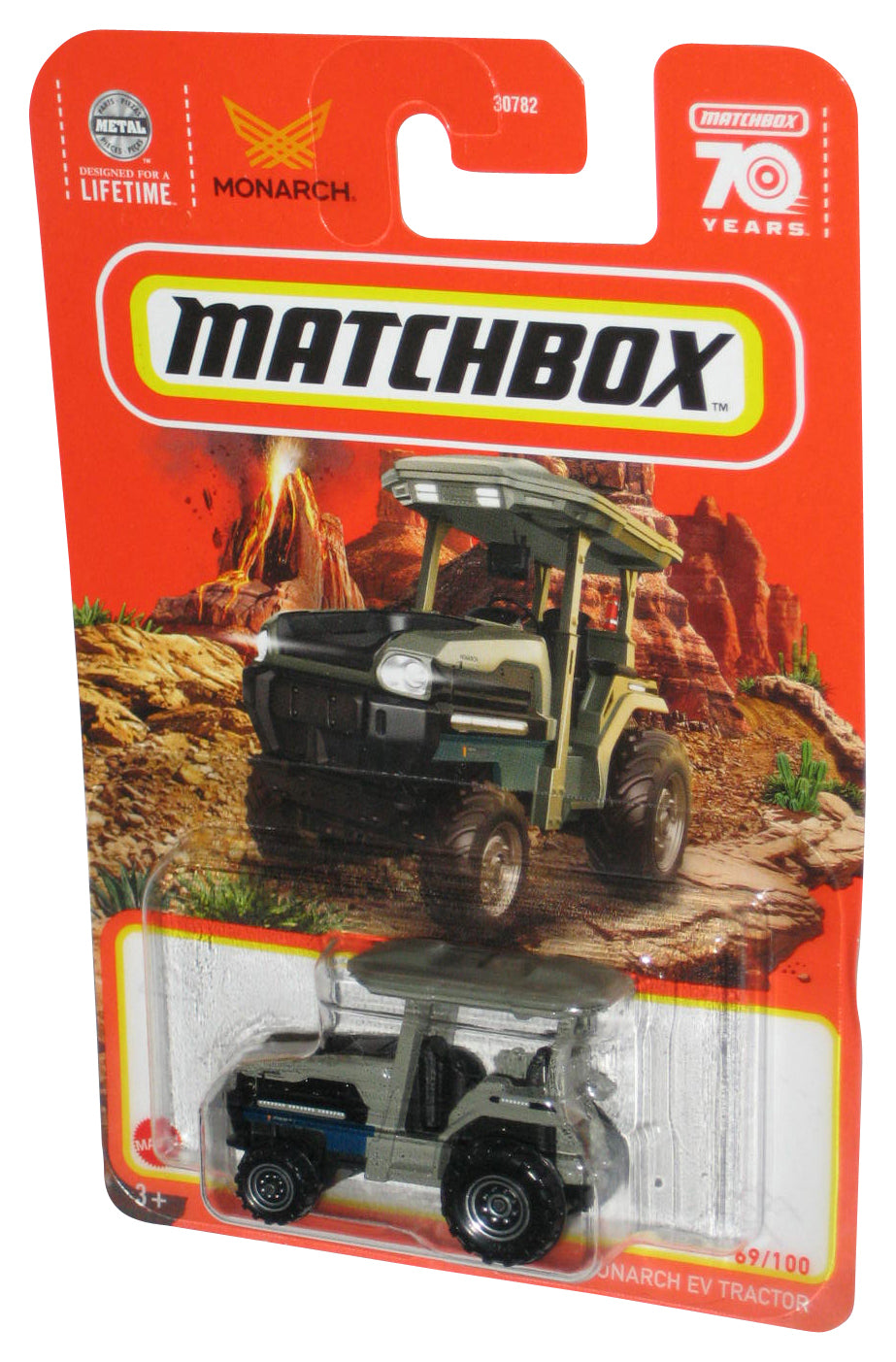 Matchbox Monarch EV Tractor (2023) Silver Toy Vehicle 69/100