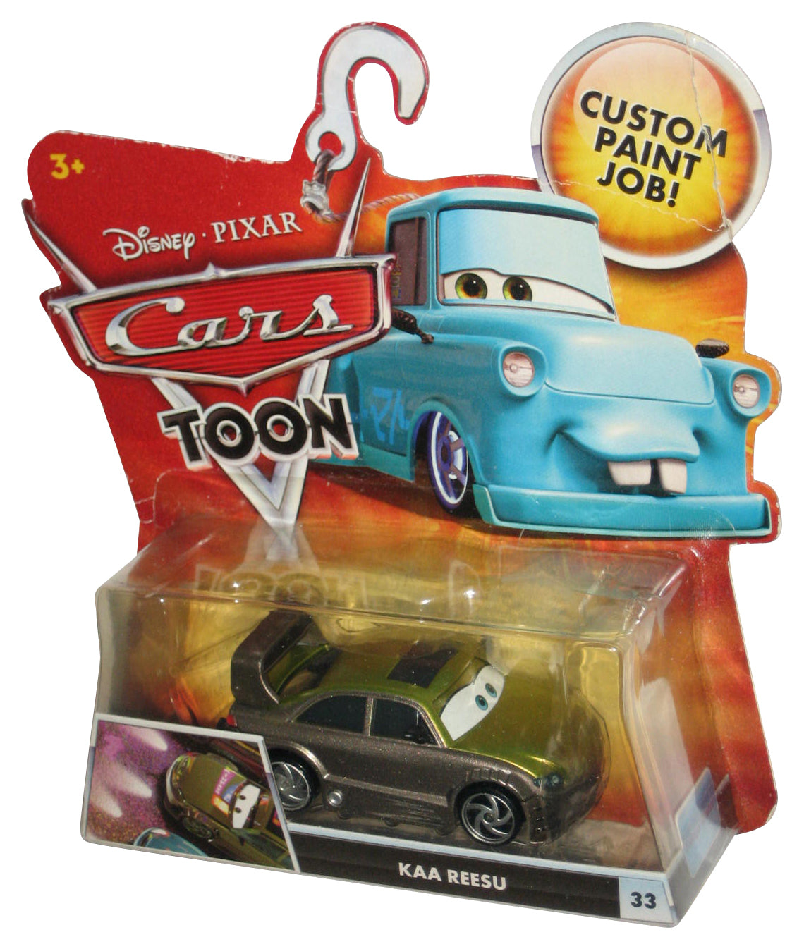Disney Pixar Cars Movie (2010) Mater Toon Kaa Reesu Die-Cast Toy Car - (Card Wear)
