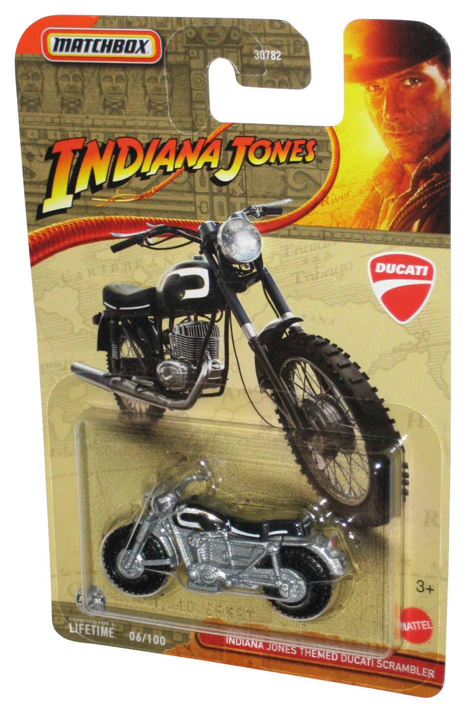 Matchbox Indiana Jones Ducati Scrambler Motorcycle Toy 6/100
