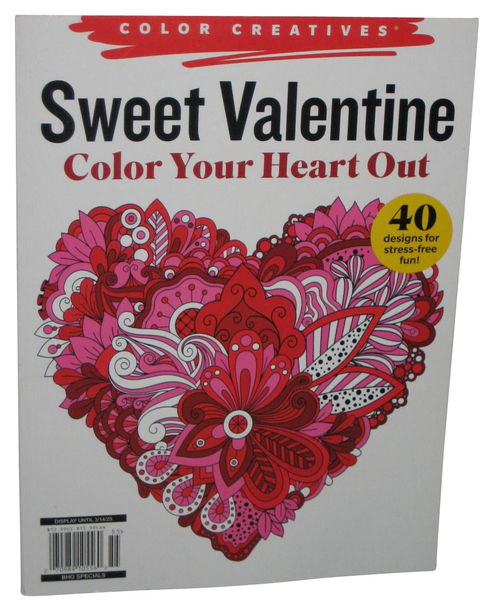 Color Creatives Sweet Valentine (2025) Adult Coloring Magazine Paperback Book