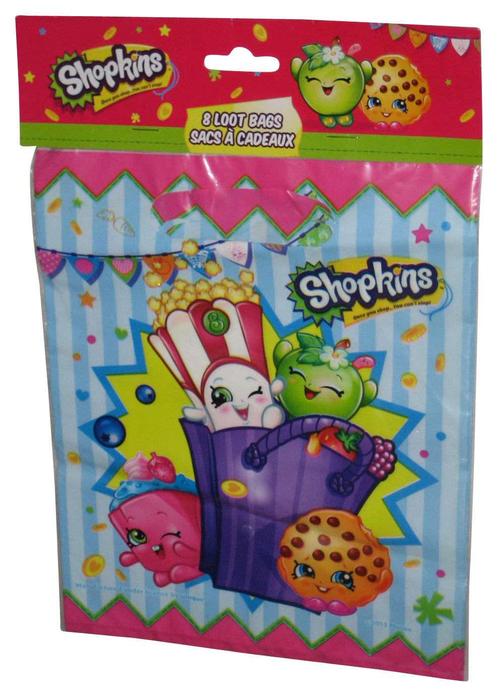 Shopkins Birthday Loot Treat Goody Bags Pack - (8 Bags)