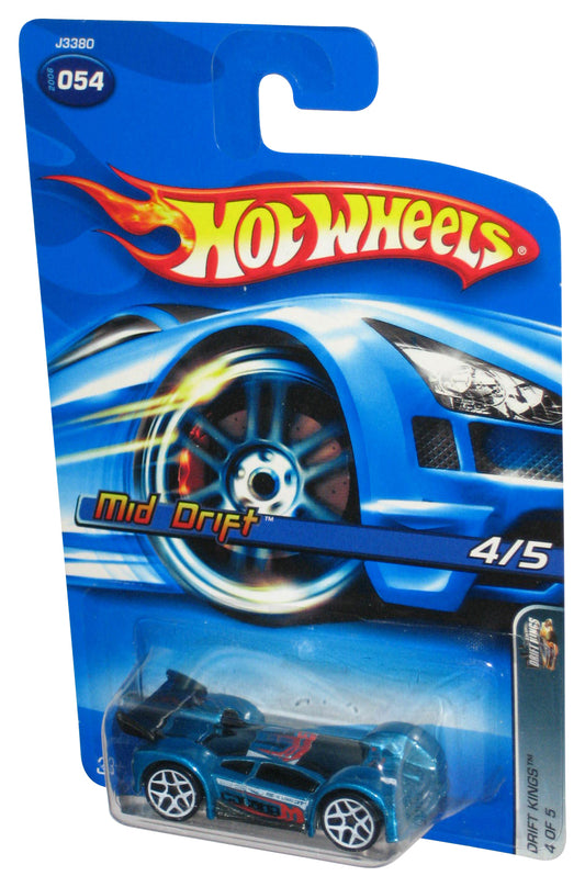 Hot Wheels Drift Kings 4/5 (2006) Blue Mid Drift Toy Car #054