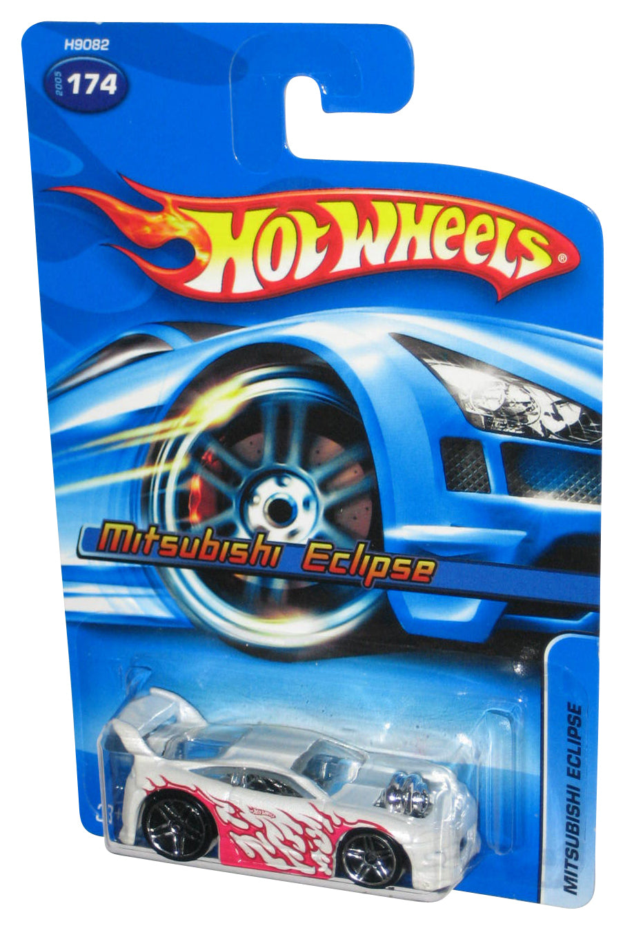 Hot Wheels Mitsubishi Eclipse (2005) Mattel White & Red Toy Car #174